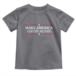Make America Gavin Again Toddler T Shirt Gavin Newsom Support Stars And Stripes TS11 Charcoal Print Your Wear