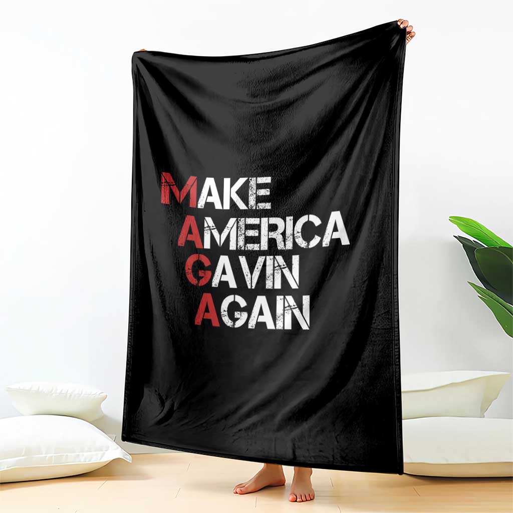 Make America Gavin Again Throw Blanket Gavin Newsom Support TS11 Print Your Wear