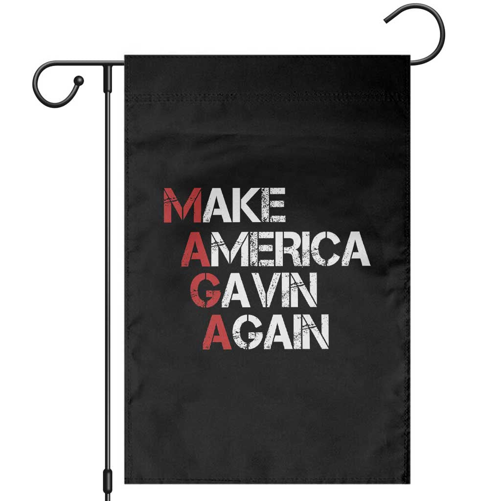 Make America Gavin Again Garden Flag Gavin Newsom Support TS11 Black Print Your Wear