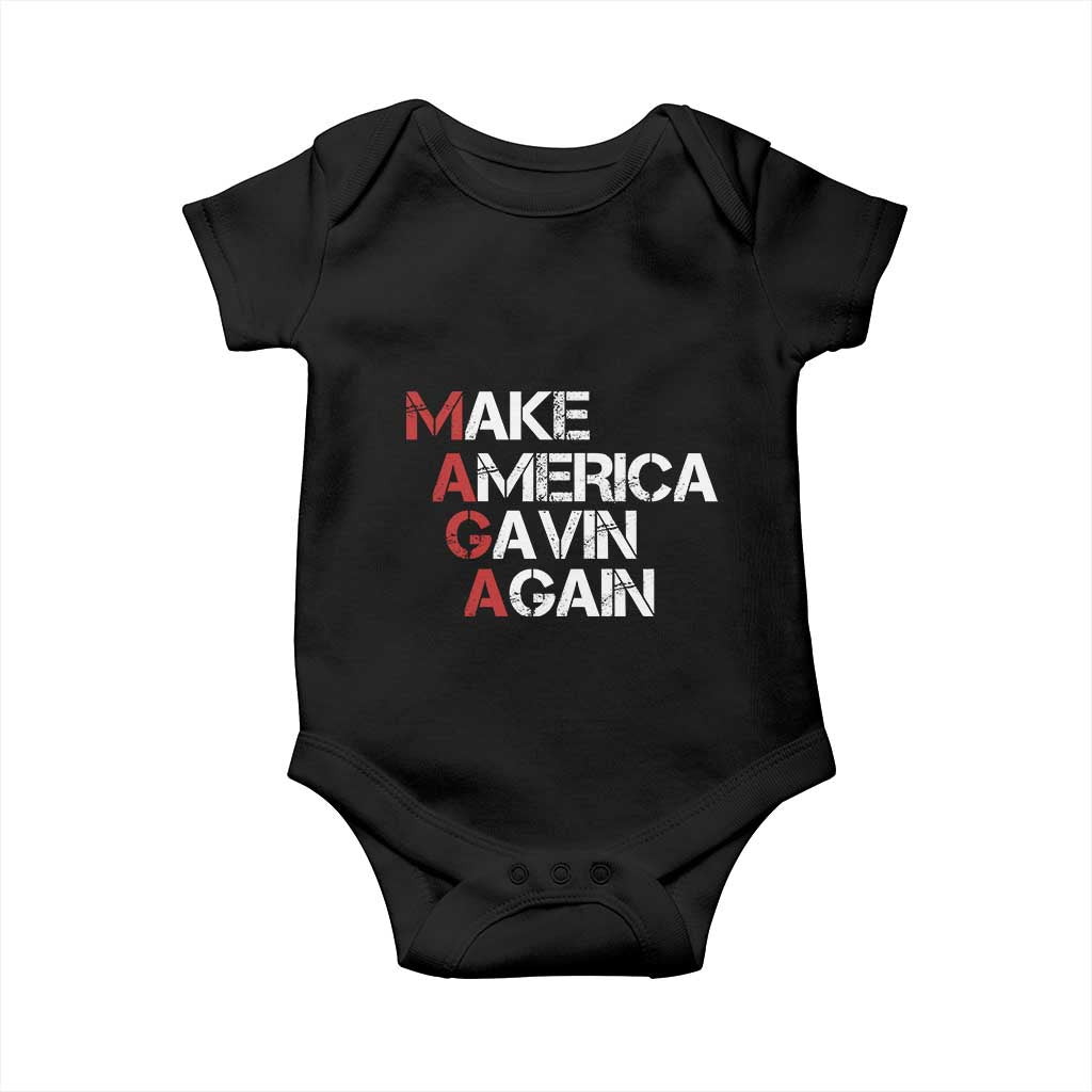 Make America Gavin Again Baby Onesie Gavin Newsom Support TS11 Black Print Your Wear