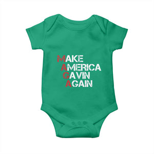 Make America Gavin Again Baby Onesie Gavin Newsom Support TS11 Irish Green Print Your Wear
