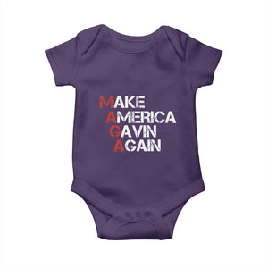 Make America Gavin Again Baby Onesie Gavin Newsom Support TS11 Purple Print Your Wear