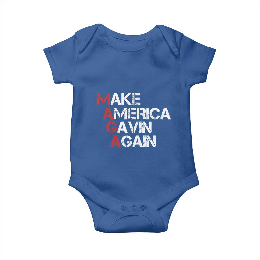 Make America Gavin Again Baby Onesie Gavin Newsom Support TS11 Royal Blue Print Your Wear