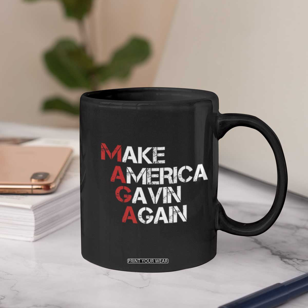 Make America Gavin Again Coffee Mug Gavin Newsom Support TS11 Print Your Wear