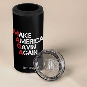 Make America Gavin Again 4 in 1 Can Cooler Tumbler Gavin Newsom Support TS11 Print Your Wear