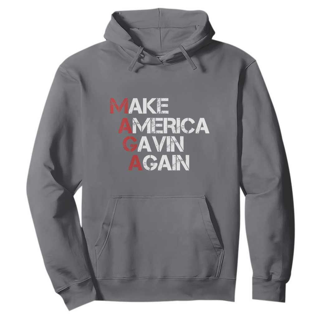 Make America Gavin Again Hoodie Gavin Newsom Support TS11 Charcoal Print Your Wear