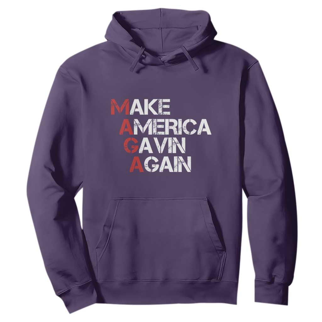 Make America Gavin Again Hoodie Gavin Newsom Support TS11 Purple Print Your Wear