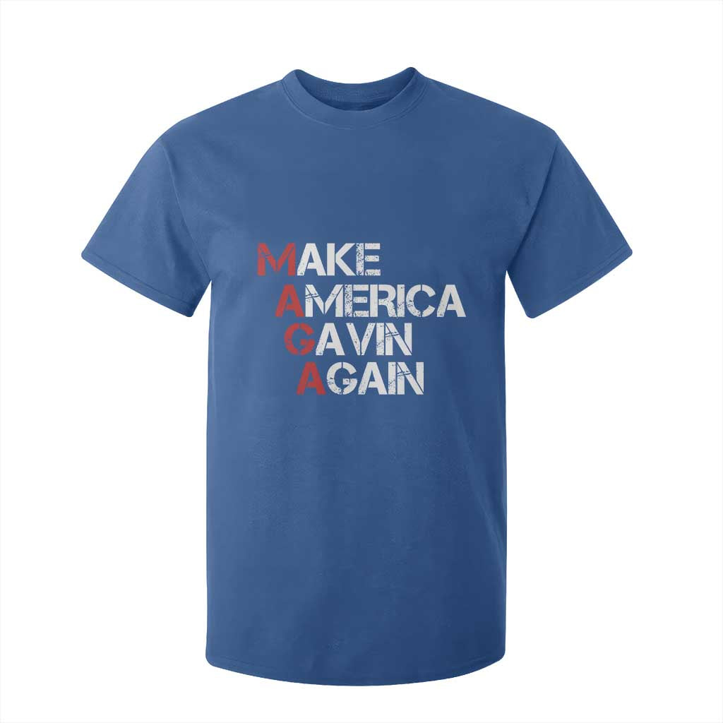 Make America Gavin Again T Shirt For Kid Gavin Newsom Support TS11 Royal Blue Print Your Wear