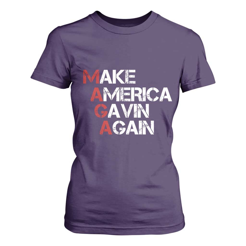 Make America Gavin Again T Shirt For Women Gavin Newsom Support TS11 Purple Print Your Wear