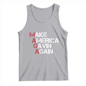 Make America Gavin Again Tank Top Gavin Newsom Support TS11 Athletic Heather Print Your Wear
