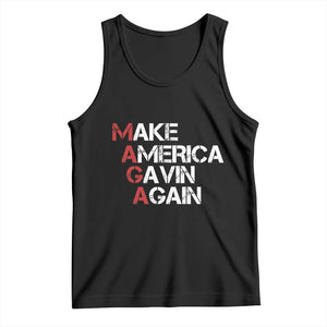 Make America Gavin Again Tank Top Gavin Newsom Support TS11 Black Print Your Wear