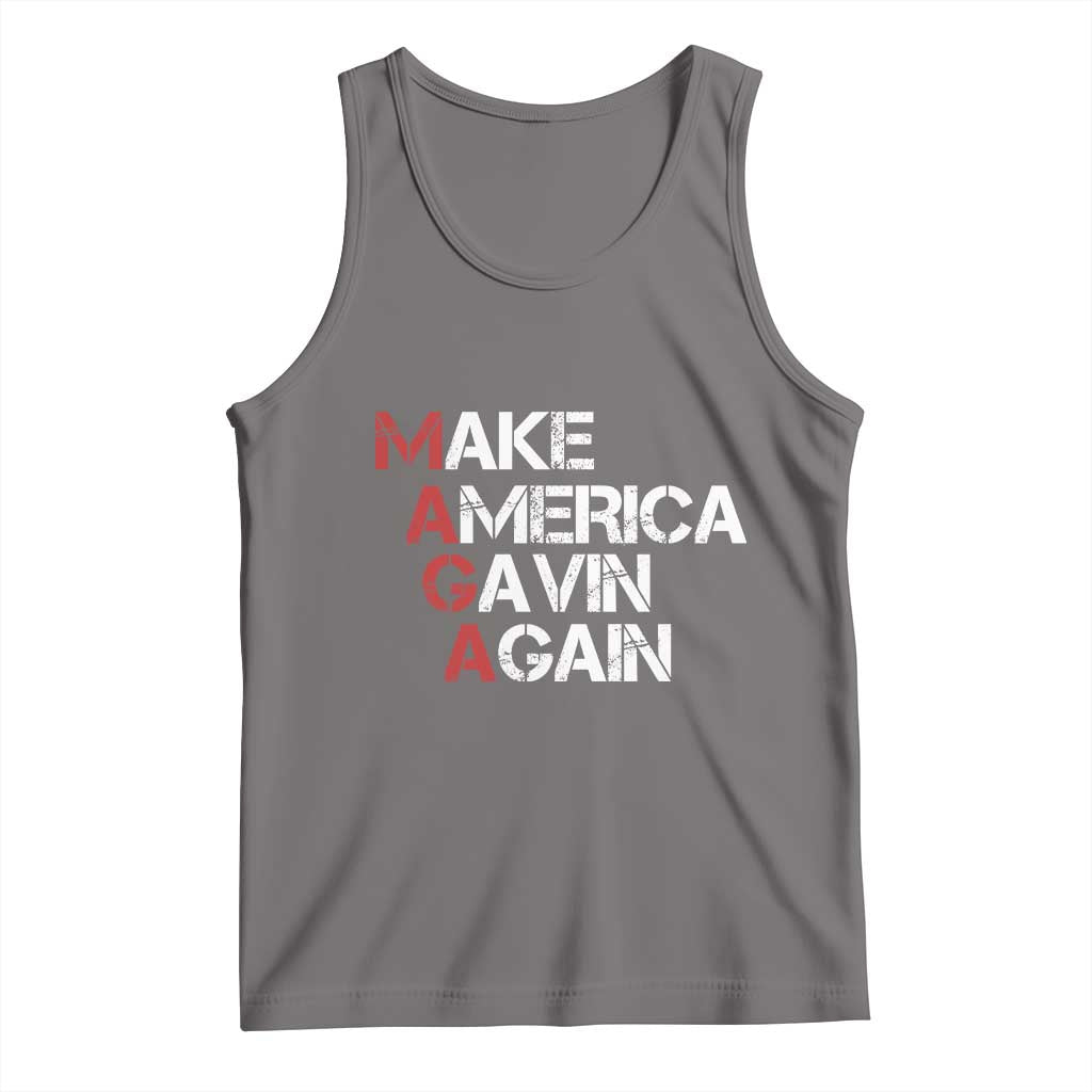 Make America Gavin Again Tank Top Gavin Newsom Support TS11 Deep Heather Print Your Wear