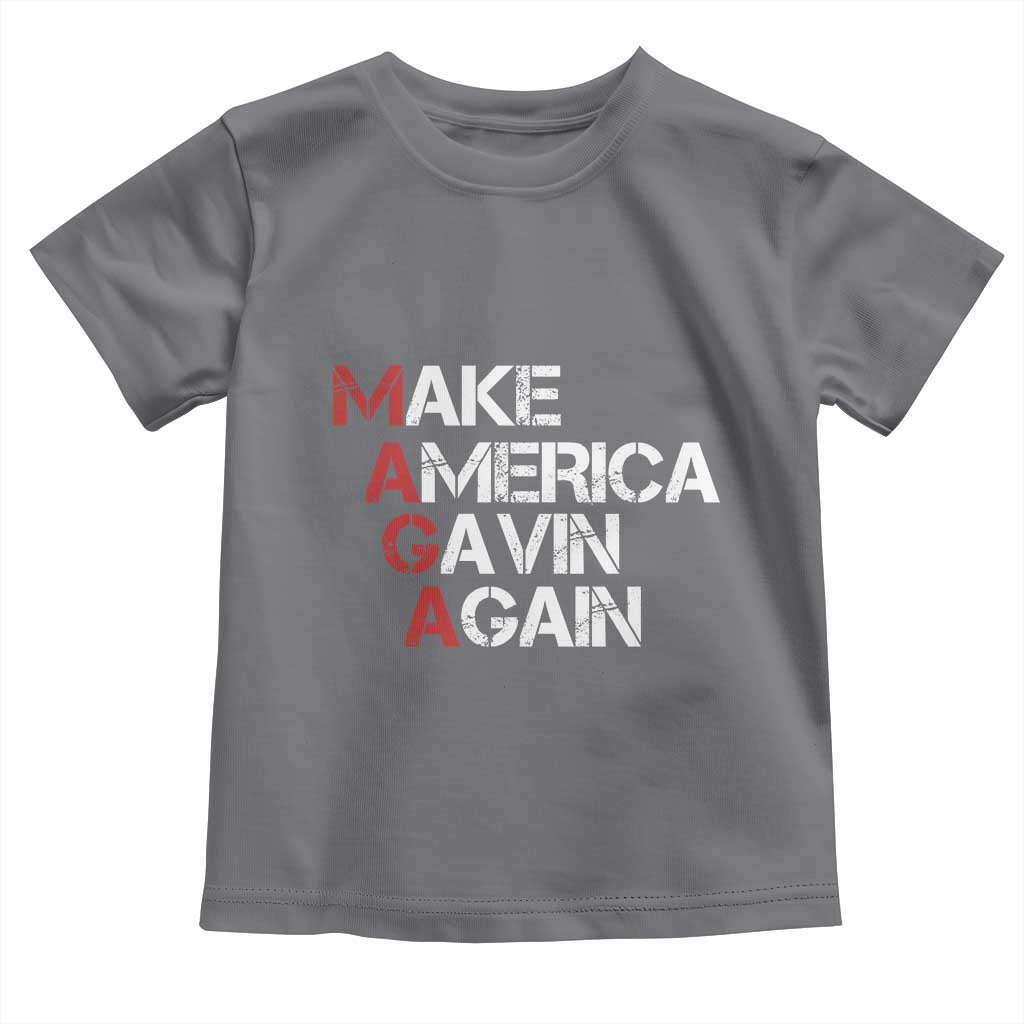 Make America Gavin Again Toddler T Shirt Gavin Newsom Support TS11 Charcoal Print Your Wear