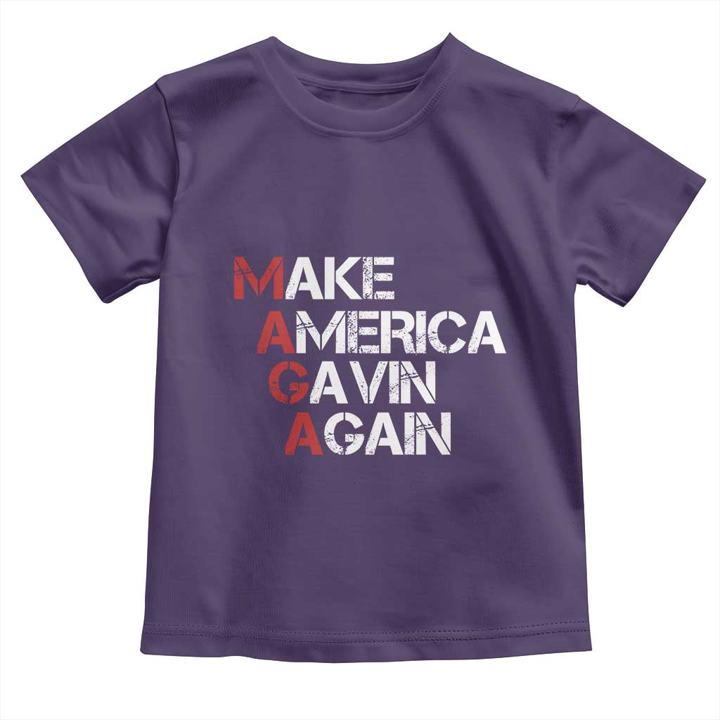 Make America Gavin Again Toddler T Shirt Gavin Newsom Support TS11 Purple Print Your Wear
