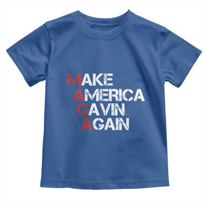 Make America Gavin Again Toddler T Shirt Gavin Newsom Support TS11 Royal Blue Print Your Wear