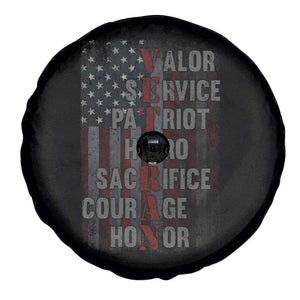 Veterans Valor Service Patriot Hero Sacrifice Courage Honor Spare Tire Cover American Flag TS11 Print Your Wear