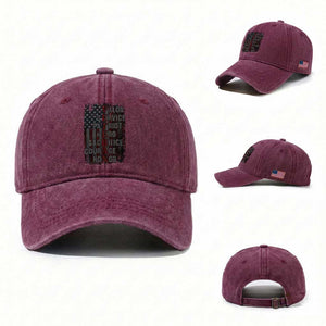 Veterans Valor Service Patriot Hero Sacrifice Courage Honor Washed Cotton Baseball Cap American Flag TS11 Washed Cap Universal Fit Burgundy Print Your Wear