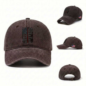 Veterans Valor Service Patriot Hero Sacrifice Courage Honor Washed Cotton Baseball Cap American Flag TS11 Washed Cap Universal Fit Dark Brown Print Your Wear