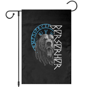 Viking Berserker Bear Warrior Odin Runes Nordic Compass Garden Flag TS11 Black Print Your Wear