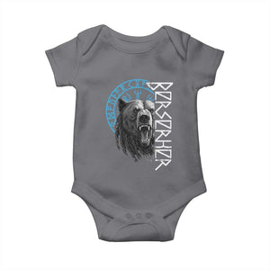 Viking Berserker Bear Warrior Odin Runes Nordic Compass Baby Onesie TS11 Charcoal Print Your Wear