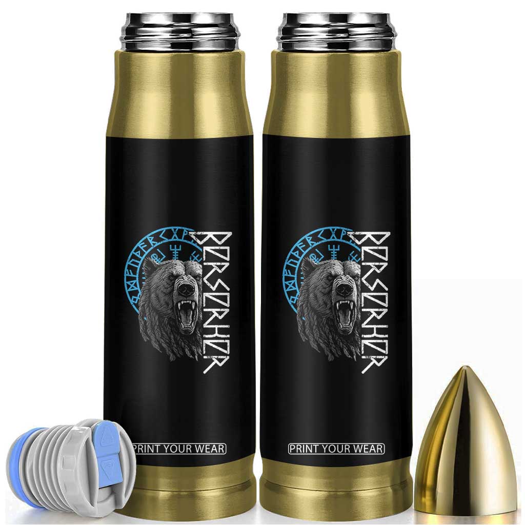 Viking Berserker Bear Warrior Odin Runes Nordic Compass Bullet Tumbler TS11 Black Print Your Wear