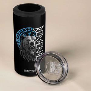 Viking Berserker Bear Warrior Odin Runes Nordic Compass 4 in 1 Can Cooler Tumbler TS11 Print Your Wear