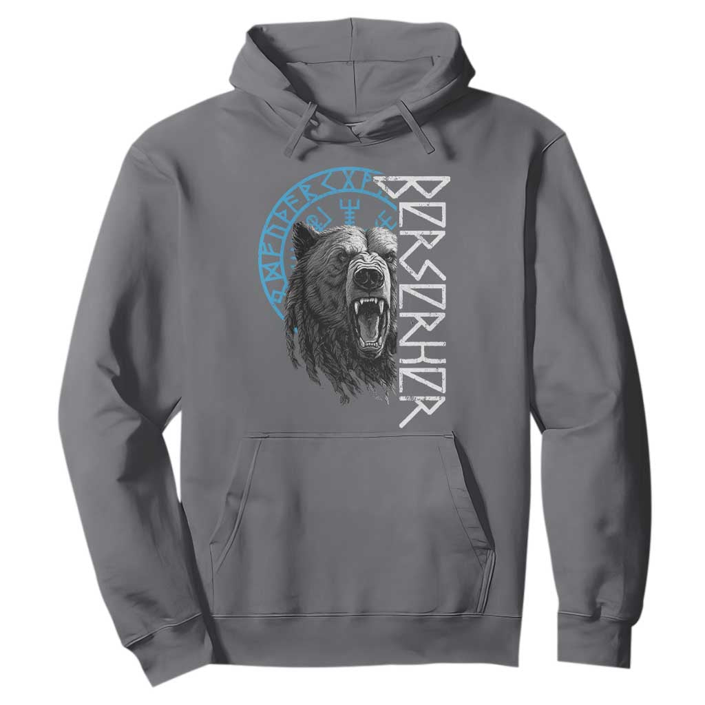 Viking Berserker Bear Warrior Odin Runes Nordic Compass Hoodie TS11 Charcoal Print Your Wear