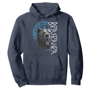Viking Berserker Bear Warrior Odin Runes Nordic Compass Hoodie TS11 Navy Print Your Wear