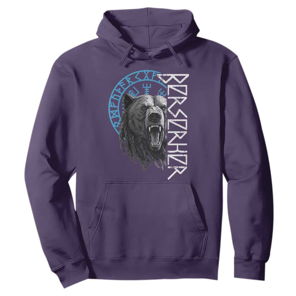 Viking Berserker Bear Warrior Odin Runes Nordic Compass Hoodie TS11 Purple Print Your Wear