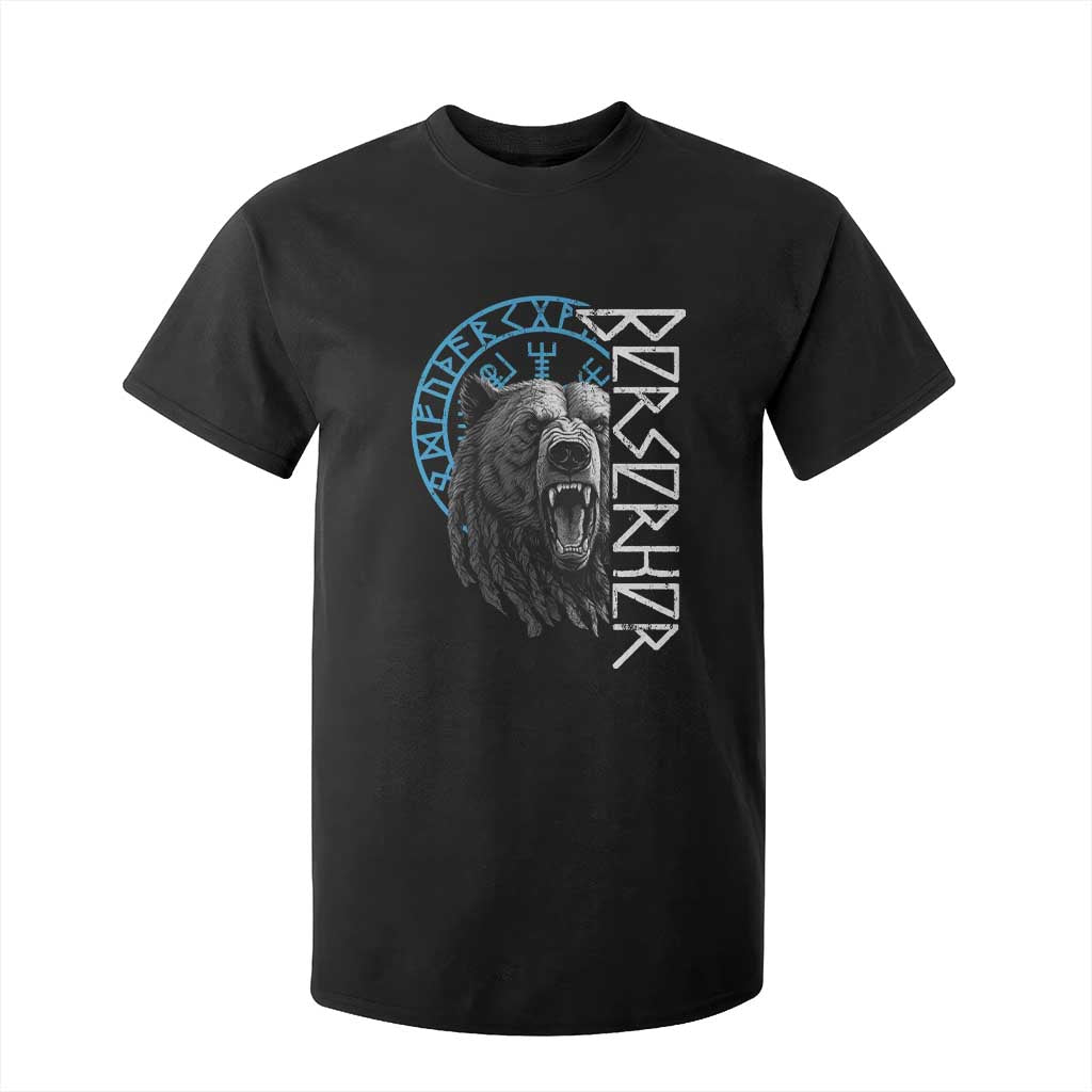 Viking Berserker Bear Warrior Odin Runes Nordic Compass T Shirt For Kid TS11 Black Print Your Wear