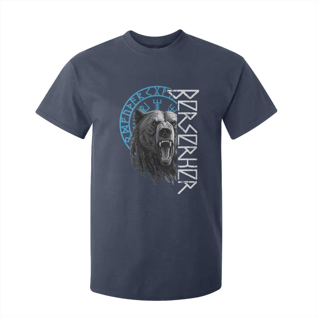 Viking Berserker Bear Warrior Odin Runes Nordic Compass T Shirt For Kid TS11 Navy Print Your Wear