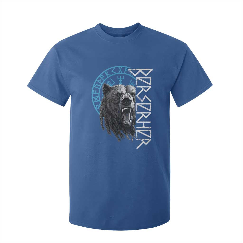 Viking Berserker Bear Warrior Odin Runes Nordic Compass T Shirt For Kid TS11 Royal Blue Print Your Wear