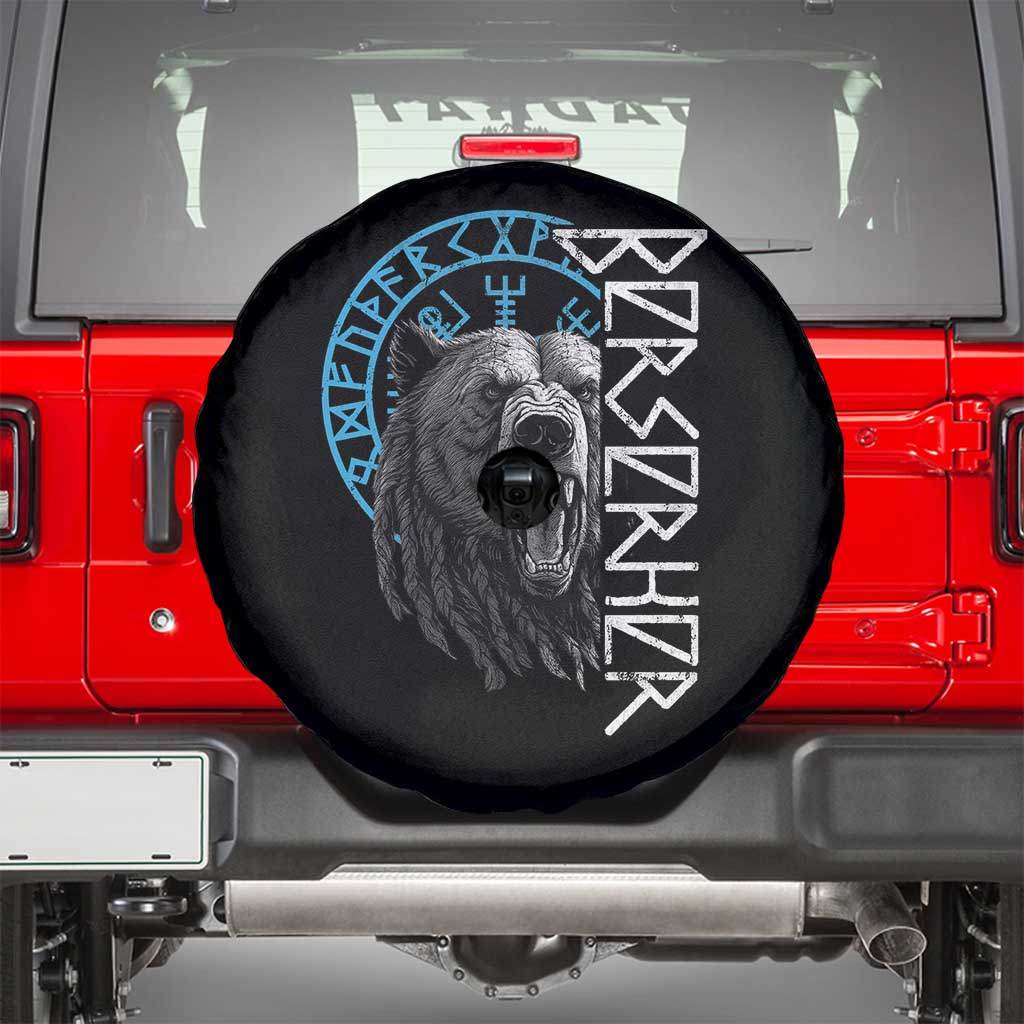 Viking Berserker Bear Warrior Odin Runes Nordic Compass Spare Tire Cover TS11 Black Print Your Wear