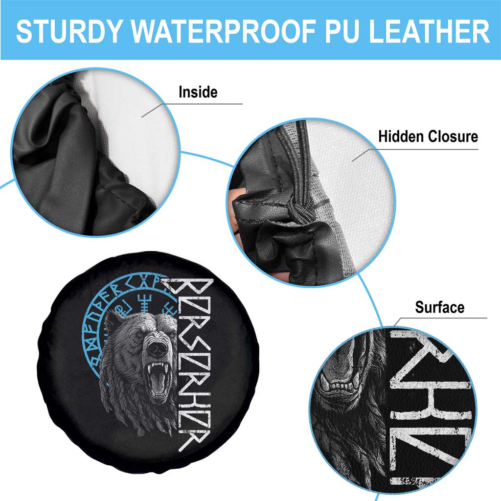Viking Berserker Bear Warrior Odin Runes Nordic Compass Spare Tire Cover TS11 Print Your Wear