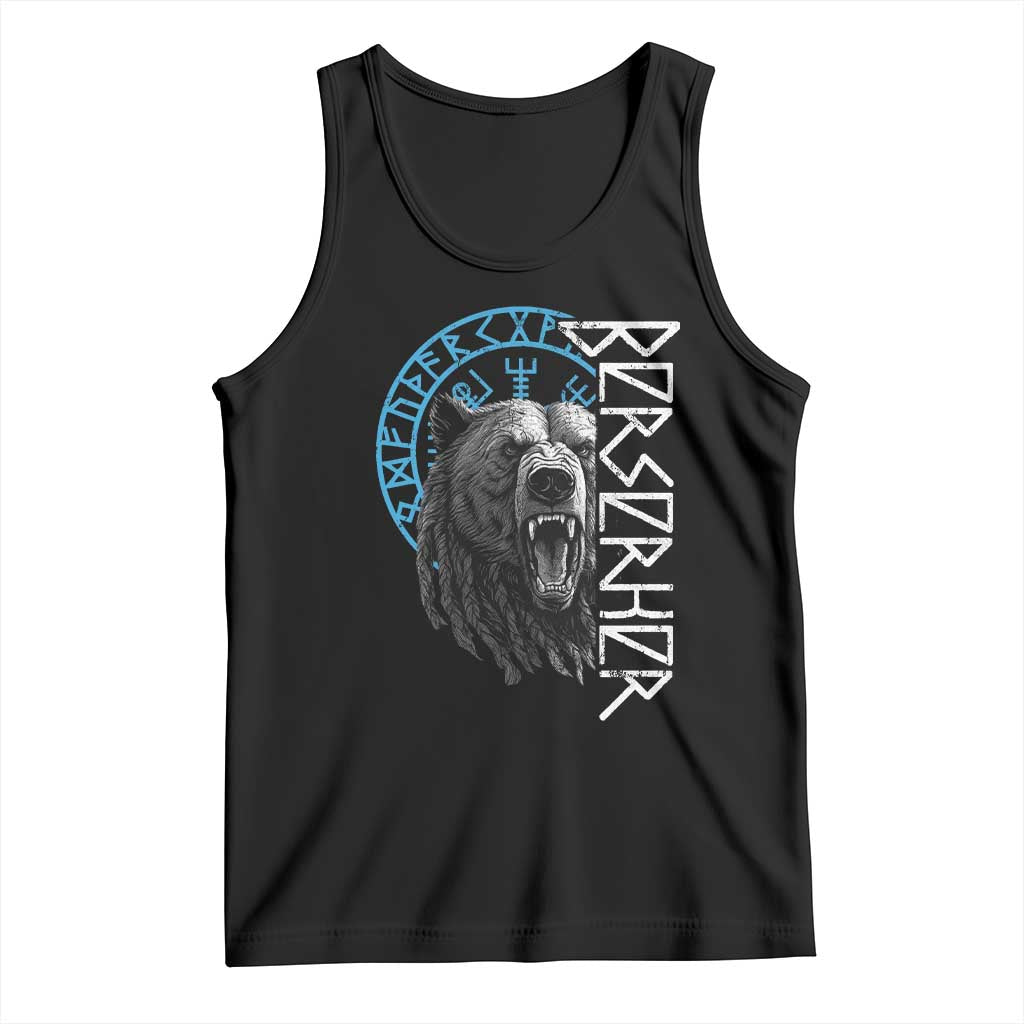 Viking Berserker Bear Warrior Odin Runes Nordic Compass Tank Top TS11 Black Print Your Wear