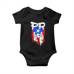 Puerto Rico Flag Hispanic Heritage Month Boricua Taino Coqui Frog Baby Onesie TS11 Black Print Your Wear