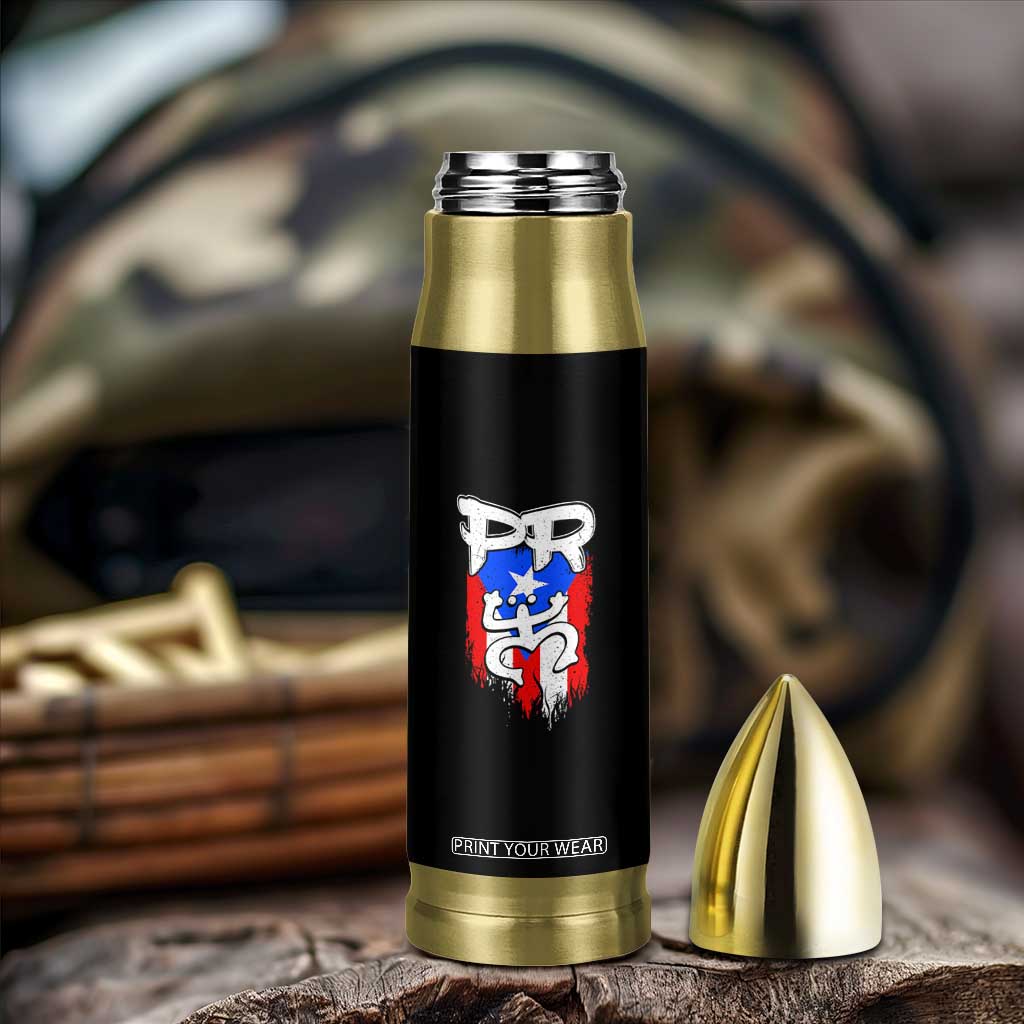Puerto Rico Flag Hispanic Heritage Month Boricua Taino Coqui Frog Bullet Tumbler TS11 Print Your Wear