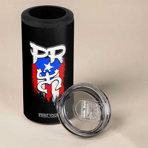 Puerto Rico Flag Hispanic Heritage Month Boricua Taino Coqui Frog 4 in 1 Can Cooler Tumbler TS11 Print Your Wear