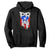 Puerto Rico Flag Hispanic Heritage Month Boricua Taino Coqui Frog Hoodie TS11 Black Print Your Wear