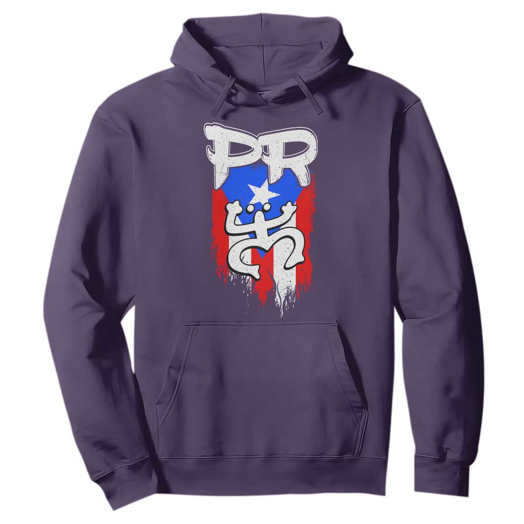 Puerto Rico Flag Hispanic Heritage Month Boricua Taino Coqui Frog Hoodie TS11 Purple Print Your Wear