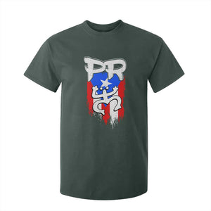 Puerto Rico Flag Hispanic Heritage Month Boricua Taino Coqui Frog T Shirt For Kid TS11 Dark Forest Green Print Your Wear