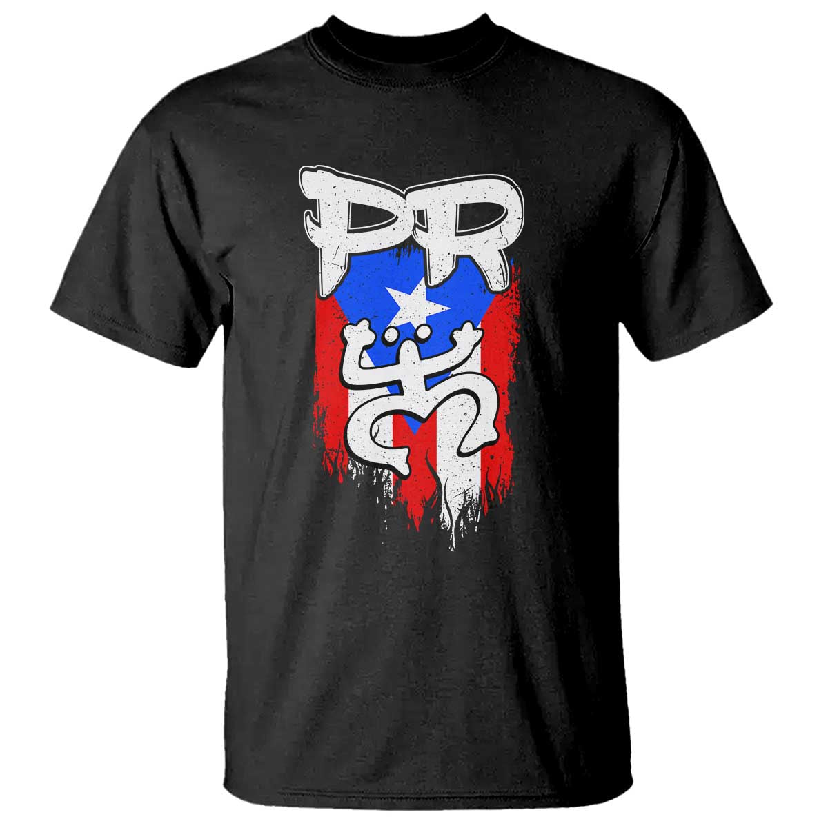 Puerto Rico Flag Hispanic Heritage Month Boricua Taino Coqui Frog T Shirt TS11 Black Print Your Wear