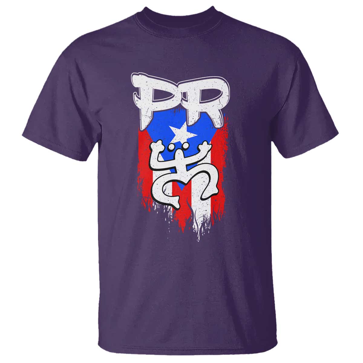 Puerto Rico Flag Hispanic Heritage Month Boricua Taino Coqui Frog T Shirt TS11 Purple Print Your Wear