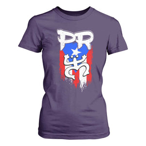 Puerto Rico Flag Hispanic Heritage Month Boricua Taino Coqui Frog T Shirt For Women TS11 Purple Print Your Wear