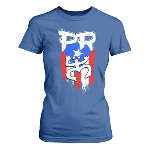 Puerto Rico Flag Hispanic Heritage Month Boricua Taino Coqui Frog T Shirt For Women TS11 Royal Blue Print Your Wear