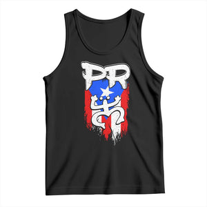 Puerto Rico Flag Hispanic Heritage Month Boricua Taino Coqui Frog Tank Top TS11 Black Print Your Wear