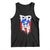 Puerto Rico Flag Hispanic Heritage Month Boricua Taino Coqui Frog Tank Top TS11 Black Print Your Wear