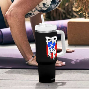 Puerto Rico Flag Hispanic Heritage Month Boricua Taino Coqui Frog Tumbler With Handle TS11 Print Your Wear