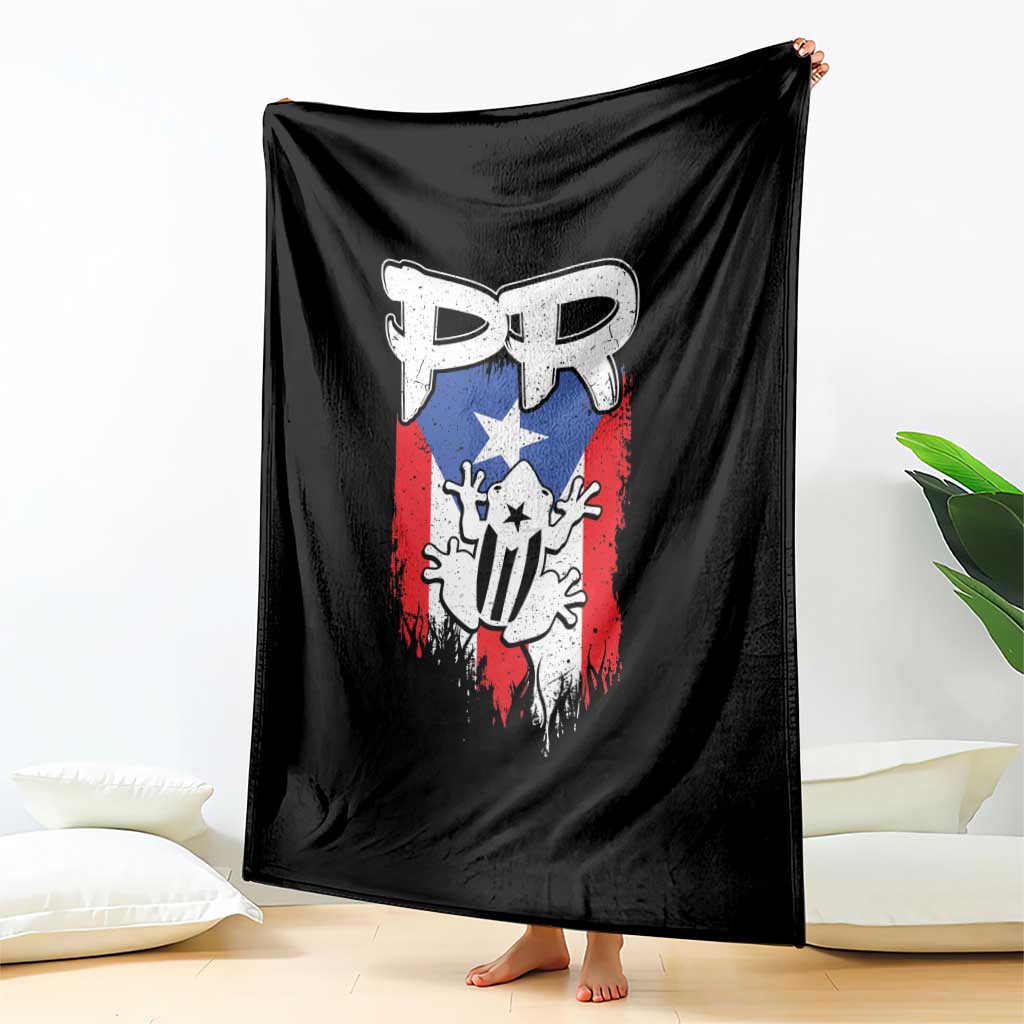 Puerto Rico Flag Hispanic Heritage Month Boricua Coqui Frog Throw Blanket TS11 Print Your Wear