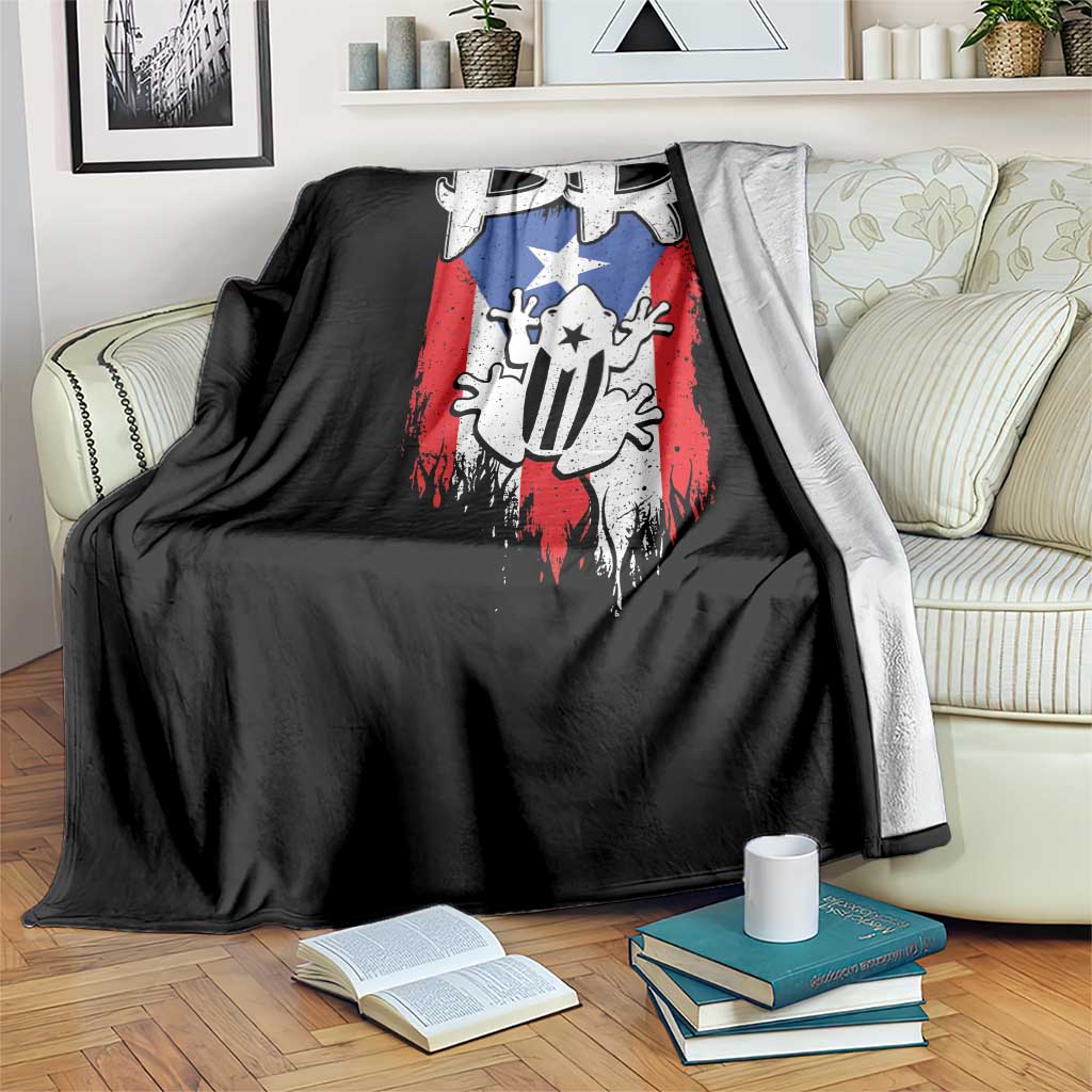 Puerto Rico Flag Hispanic Heritage Month Boricua Coqui Frog Throw Blanket TS11 Print Your Wear